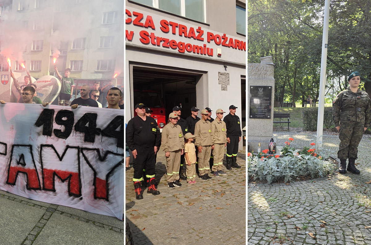 Strzegomscy kibice, strażacy i strzelcy uczcili pamięć Powstańców Warszawskich [FOTO] 